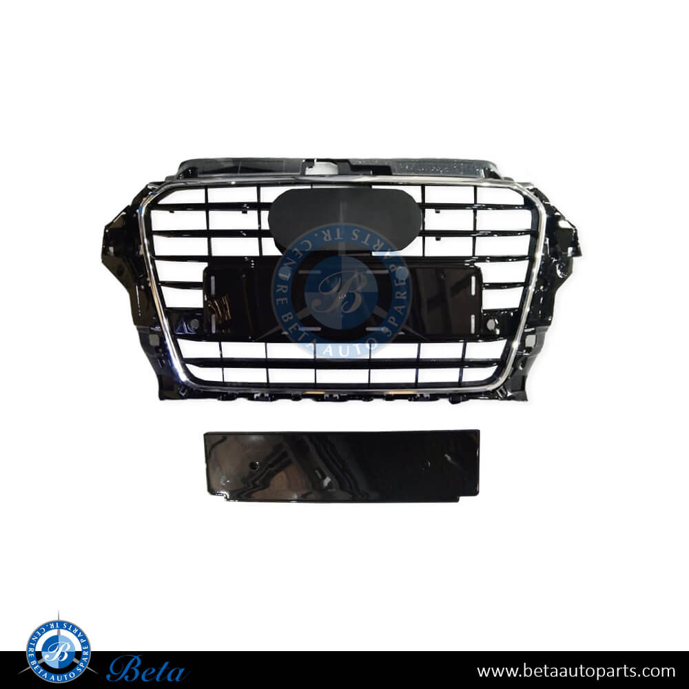 Radiator Grille with PDC Gloss Black color for Audi A3 2013-2016 models, Part Number 8V5853651HT94 Radiator Grille with PDC Gloss Black color for Audi A3 2013-2016 models, Part Number 8V5853651HT94